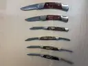 lot of ten wooden BUCK knives