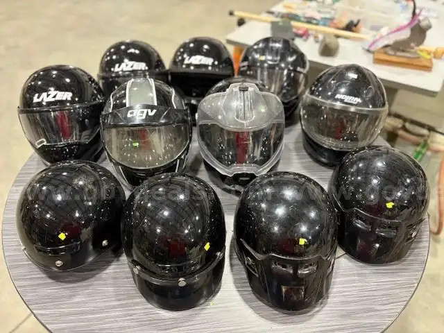 lot of helmets (multiple uses)