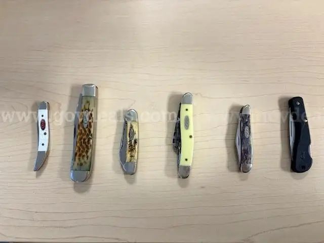 lot of six case knives