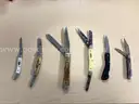 lot of six case knives