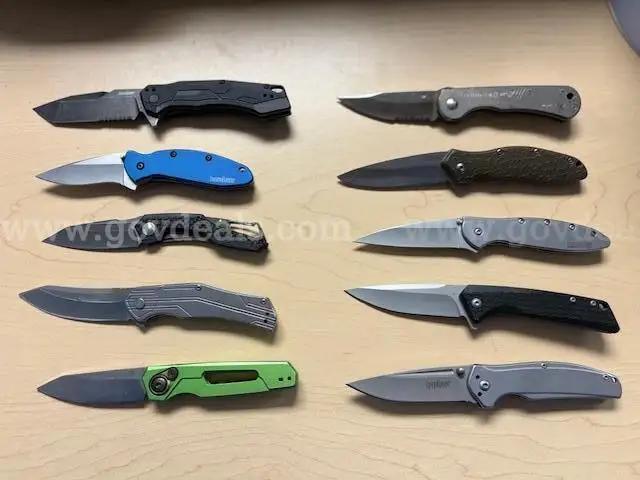 lot of ten Kershaw knives