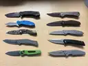 lot of ten Kershaw knives
