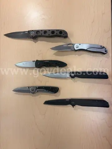 lot of six CRKT knives