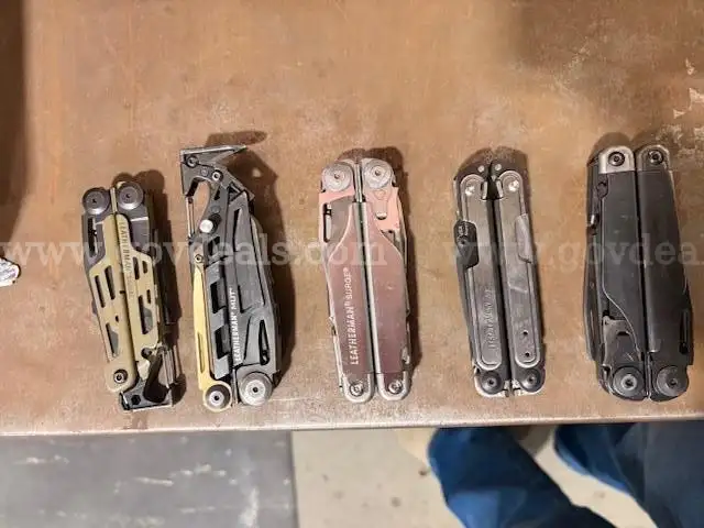 lot of high-end Leatherman multi-tools