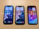 three iPhone 13 cell phones **Verizon network**