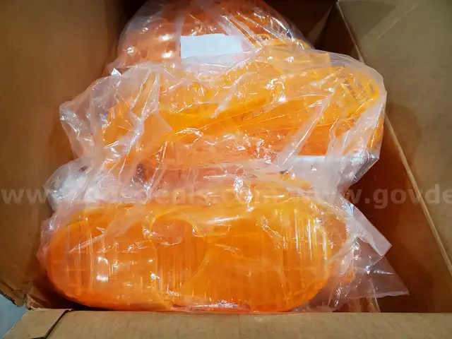 (2) Boxes Orange Sandals, Approx 96