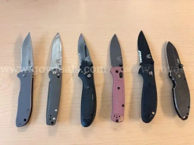 lot of six CRKT/Benchmade knives