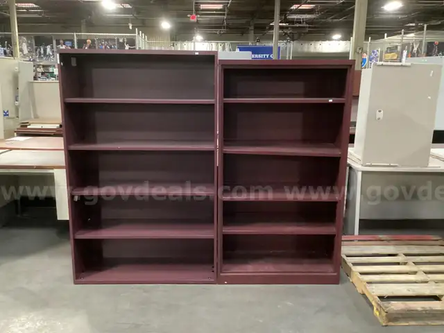 2 - Metal Bookcases