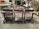 3 - Small Rolling Computer Desks.