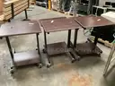 3 - Small Rolling Computer Desks.
