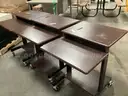 3 - Small Rolling Computer Desks.
