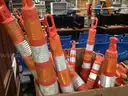 Gaylord of Traffic Cones. (No Bottom Weights)
