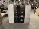 4 - 4 Drawer Filing Cabinets.