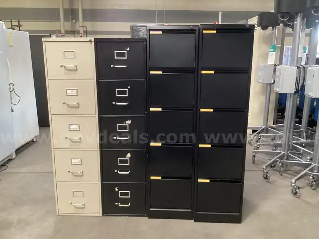 4 - 5 Drawer Filing Cabinets.