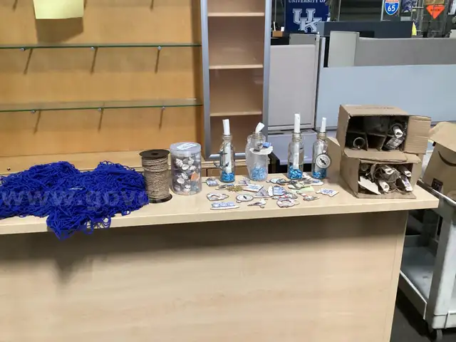 Box of Beach Themed Decorations