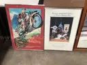 4 - Framed Pieces of Wall Hanging Art.(Various Sizes)