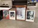 4 - Framed Pieces of Wall Hanging Art.(Various Sizes)