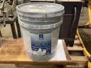 A Partial 5 Gallon Bucket of Sherwin Williams Paint, Color # 7012 &#x22;CREAMY&#x22;
