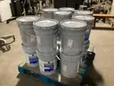 18 - Partial 5 Gallon buckets of Sherwin Williams Paint. Color Number 6085 Simplify Beige.