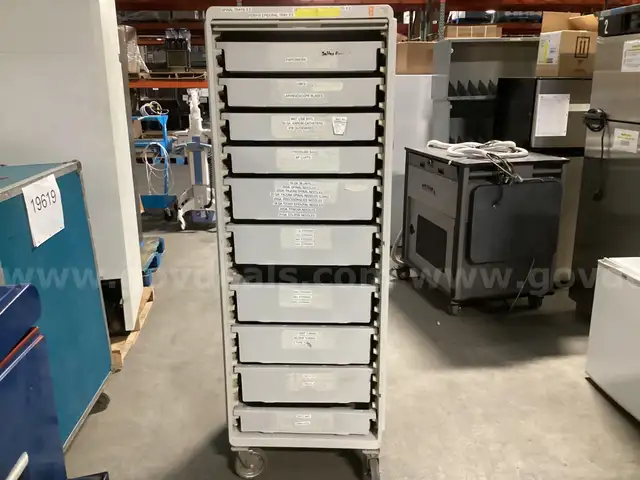 Rolling Multi Drawer Cabinet.