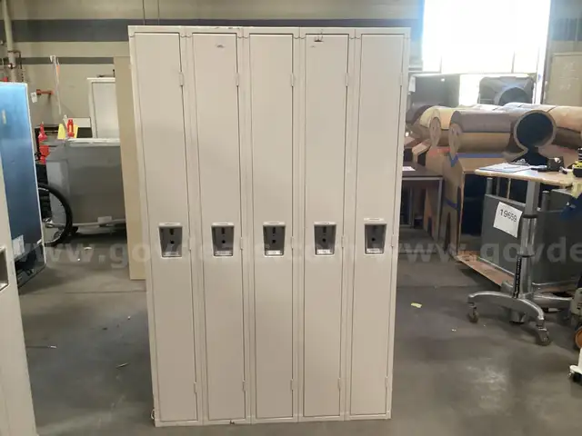 Bank of 5 Lockers.