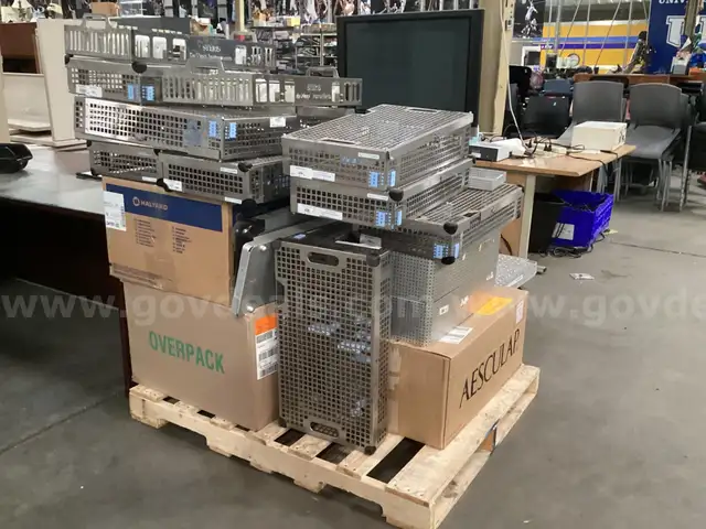Pallet of Metal Autoclave Containers (Various Sizes)