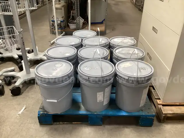10 - Partial 5 - Gallon Buckets of Paint.