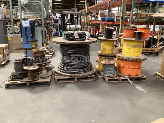 3 - Pallets of Wire, Cable and Fiber Optic Line.