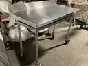 Rolling Stainless Steel Prep Table.