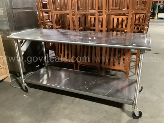 Stainless Steel Prep Table.