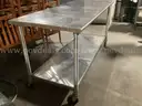 Stainless Steel Prep Table.