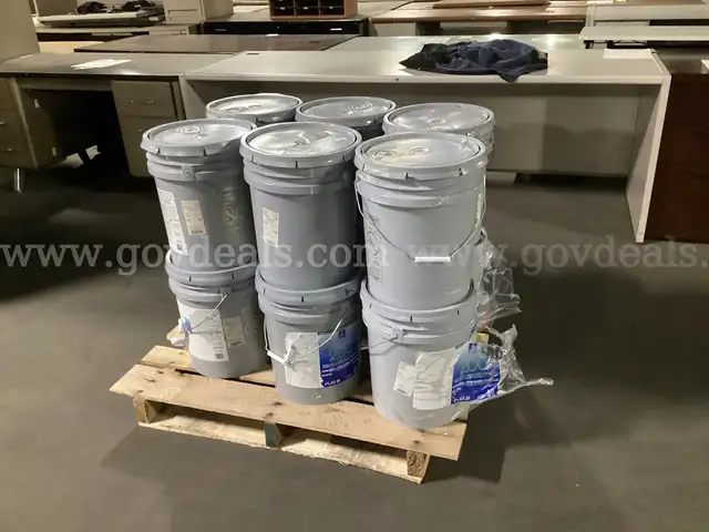 12 - Partial 5 - Gallon Buckets of Paint.