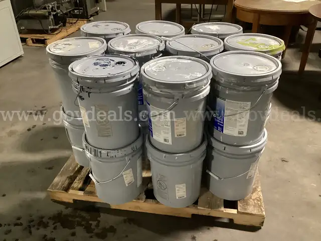 20 - Partial 5 - Gallon Buckets of Paint.