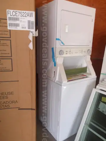 Lot of (3) New Stackable Frigidaire Washer and Dryer