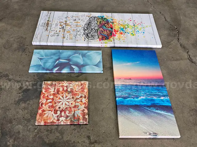 Lot of 4 assorted Canvas Paintings