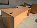 Monticello Maple Office Desks with Left Hand corner configuration