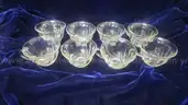 Anchor Hocking Victoria Swirl Design Clear Punch Cup Set of 8