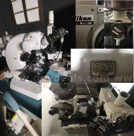 (3) Micoscopes. Zeiss &#x26; Nikon