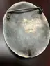 Silver belt buckles, silver spoons and ring