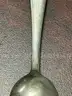 Silver belt buckles, silver spoons and ring
