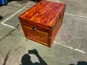 Custom Cedar wood USCG military trunk