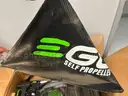 EGO push mower, chainsaw, weed trimmer, batteries and charging stations combo