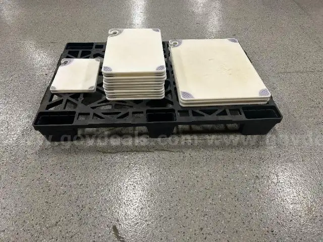 Lot of 17 San Jamar Saf-T Grip Commercial Plastic Cutting Boards