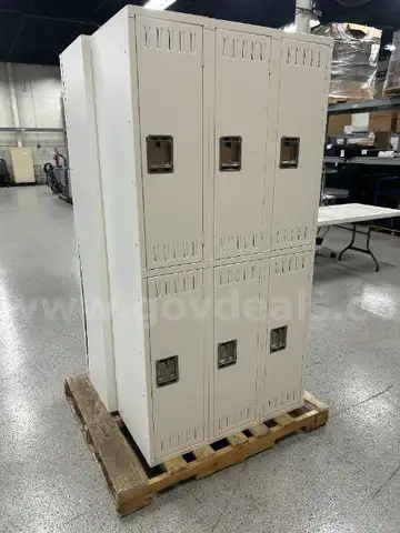 Lot of 2 Tennsco 6 Door Locker Units