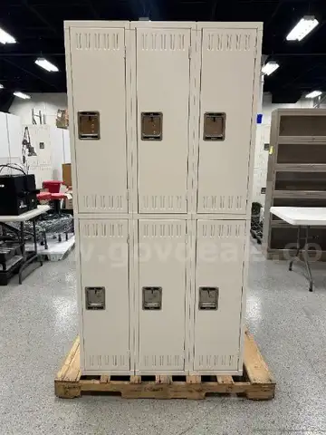 Lot of 2 Tennsco 6 Door Locker Units