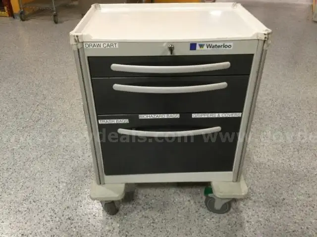 Waterloo Healthcare Unicart Series 3 Drawer Anesthesia Cart