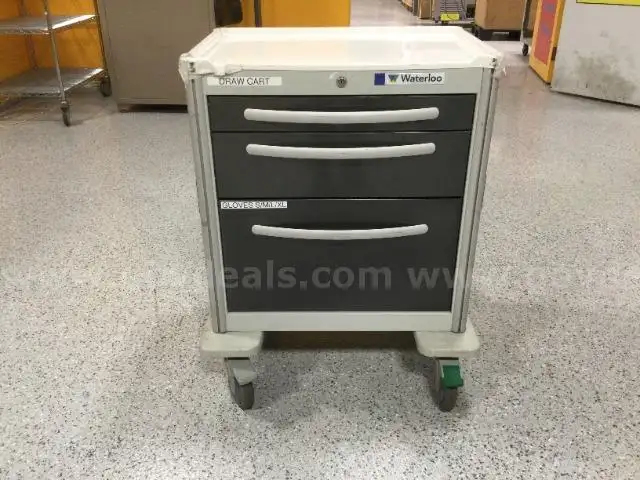 Waterloo Healthcare Unicart Series 3 Drawer Anesthesia Cart