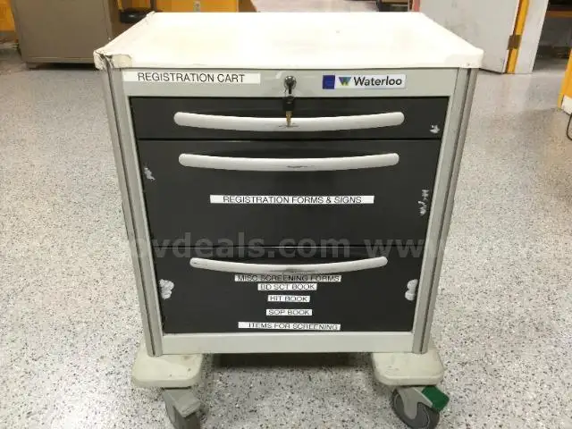 Waterloo Healthcare Unicart Series 3 Drawer Anesthesia Cart