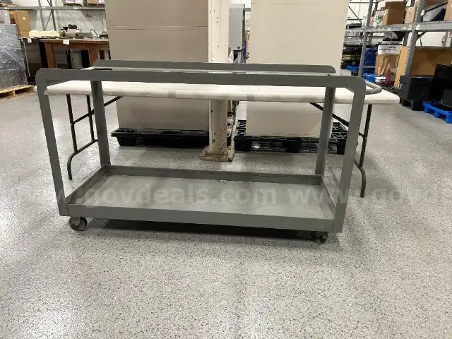 Long Rolling Metal Cart