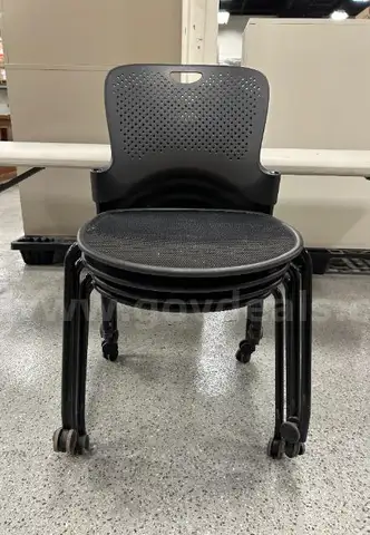 4 Herman Miller Caper Stackable Chairs